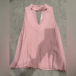 light pink caramela top with v neck, only worn a few times!